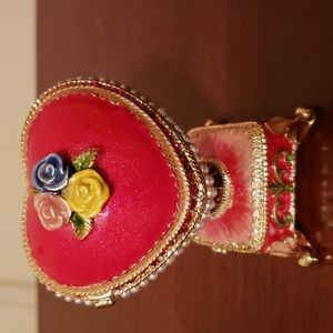 Sorrelle Enamel & Jeweled Puffy Heart Box